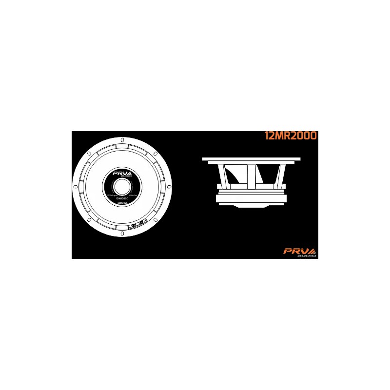 PRV Audio 1x PRV Audio 12MR2000 Midrange Car Audio 12"