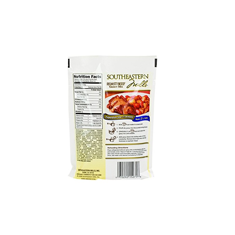 Southeastern Mills Roast Beef Gravy Mix, 4.5 Oz. Package (Pack