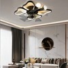 Bakspa 19.7″ Modern Black Ceiling Fan with Light and Remote
