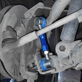 Front Stabilizer Sway Bar Link Kit Fit for NAVARA Frontier D40 2005-2014 / X-TRAIL 2002-2007 / PATROL Y62 2010-2023,with 12mm Ball Joint Adjustable Sway Bar Link