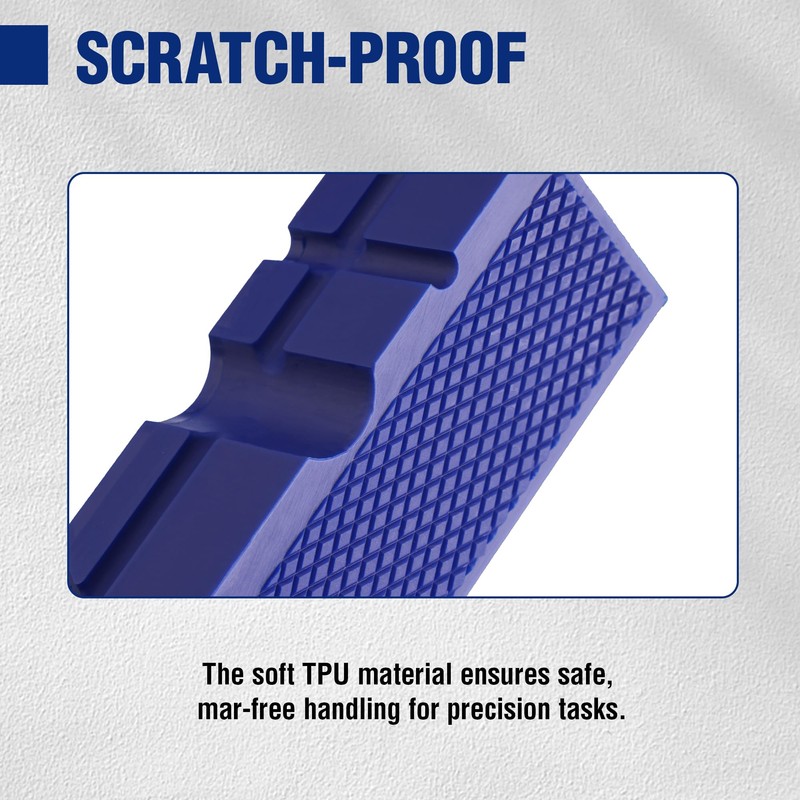 WORKPRO 6" Magnetic Vise Jaw Pads, TPU Soft Grips with