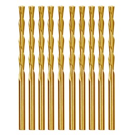 Drywall Cut Out Bit 5/32 inch Sabre Point HSS Cutout Router Bit Titanium Nitrided Cutting Zip Bits for Gypsum Board-10Pcs