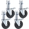 BestEquip 4 Pack 5Inch Scaffolding Rubber Swivel Caster Wheels with