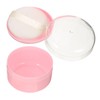 Estuche Vacío para Borlas de Polvo Rosa, Portátil y Ligero