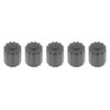 Marcraft Grey Plastic Tyre Wheel Alloy Valve Caps Dust Caps