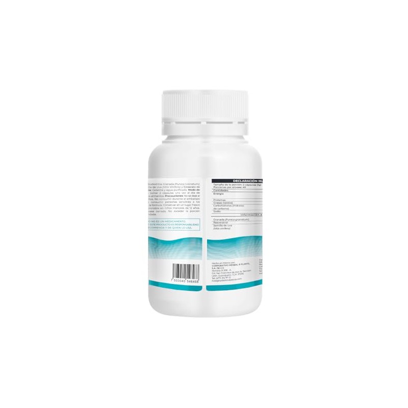 Resveratrol, Cápsulas de 500 mg, 80 Cápsulas por Frasco Karabellus