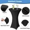 Seivunol 2 Packs Cocktail Table Cover, Stretch Tablecloths, 80Dx110H cm