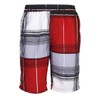 Mareno® Men's Swimming Trunks, Black Check - red, size: m