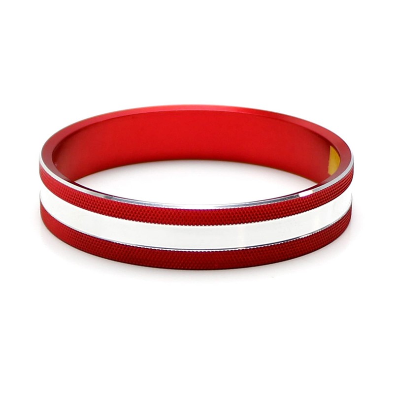 iJDMTOY Sports Red Anodized Aluminum iDrive Multimedia Control Surrounding Ring