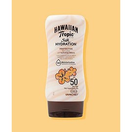 HAWAIIAN Tropic Hawaiian Tropic Silk Hydration Protective Sun Lotion Sunscreen SPF 50, 180 ml, 1 piece, red