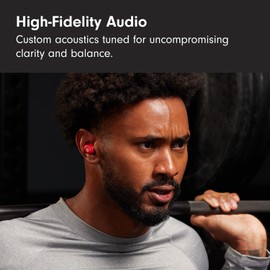 Beats by Dr. Dre Solo Buds - Wireless Bluetooth Earbuds | 18 Hours of Battery Life | Apple & Android Compatibility | Built-in Microphone - Transparent Red (Renewed)