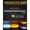 Qasim 60cm White&Yellow Cars DRL LED Strip Daytime Running Lights