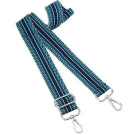 Silvery Buckles Wide Shoulder Strap Adjustable Replacement Belt Guitar Style Crossbody Bag Handbag Strap Multicolor Canvas Straps(Wide:1.4in,Long:49.2in) (Color4)