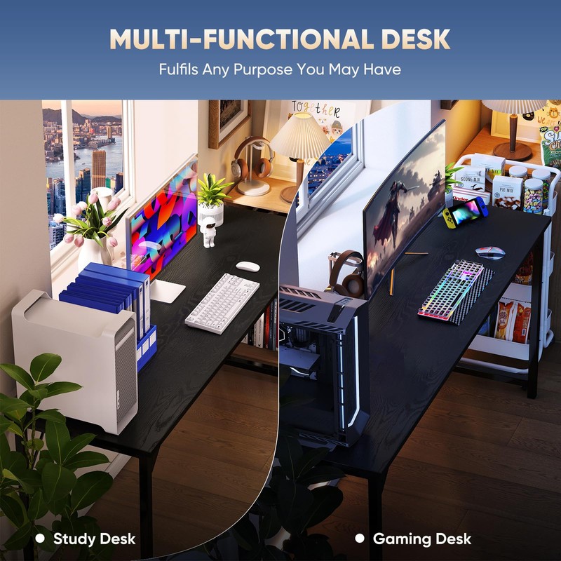 DUMOS 44 in Computer Desk for Home Office, Modern Study