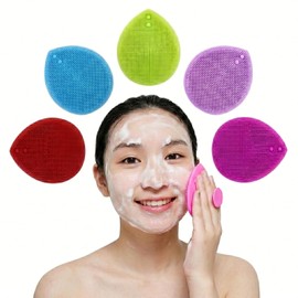 Set de 5 Cepillos Faciales de Silicón Suave - Limpiador y Exfoliante con Ventosa y Agarre Ergonómico, Higiénico y Portátil para Todo Tipo de Piel Limpieza Profunda