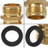 Adaptador de latón para manguera 3/4" macho a macho –