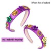Crystal Mardi Gras Headband for Women Girls Sparkly Rhinestone Embellished
