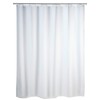 Wenko Shower Curtain, Plain Washable with 8 Shower Curtain Rings