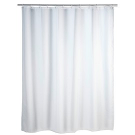 Wenko Shower Curtain, Plain Washable with 8 Shower Curtain Rings