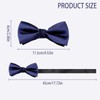 Vidsmow Men's Bow Tie for Wedding Party Adjustable Satin Bow