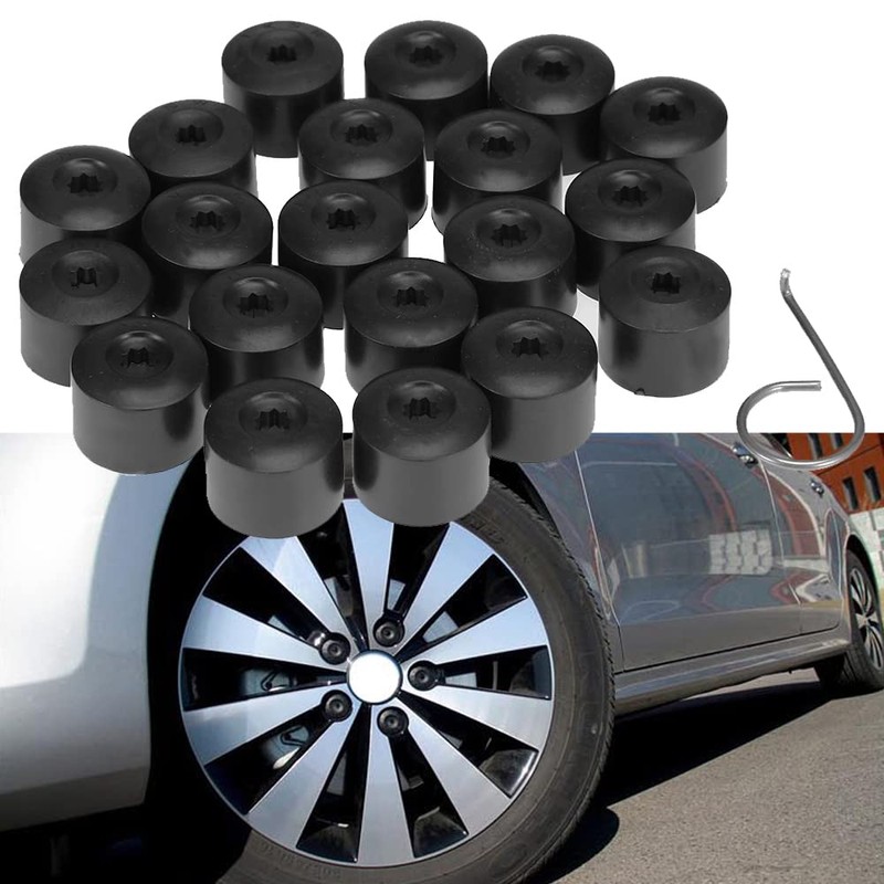 Saihisday Set of 20 Wheel Bolt Lug Nut Cover Cap