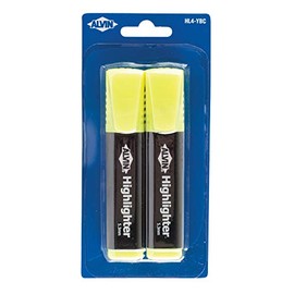 Alvin, Highlighters, 5.3mm Chisel Tips, Yellow - 2 Pack