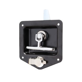 T Handle Latch Rv Truck Door Tool Box Lock Replacement with Keys Gasket Stainless Steel T-Handle Lock 2Pcs/1pc (Black-1pc)