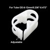 Kyuionty 1/4" - 1/2" Plastic Tubing Clamps Adjustable Tube Clamp,
