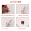 30Pcs Women Shirt Instant Cover up Button Pearl Safety Brooch