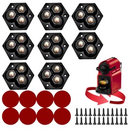 YadklDrnE Self-Adhesive Caster Wheels with Stainless Steel Ball Bearings - Set of 8 | 360 Degree Swivel Wheels for Kitchen Appliances, Small Furniture, Storage Boxes, and Trash Bins -black