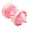 Tiardey Pink Classic Carousel Music Box Rotating Music Box Light