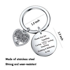 Teacher Appreciation Gift for Teacher Christmas Jewelry Coach Gift Superior Gift Mother Jewelry Thank You Keychain Father Gift Teachers' Day gift for Teacher Keychain