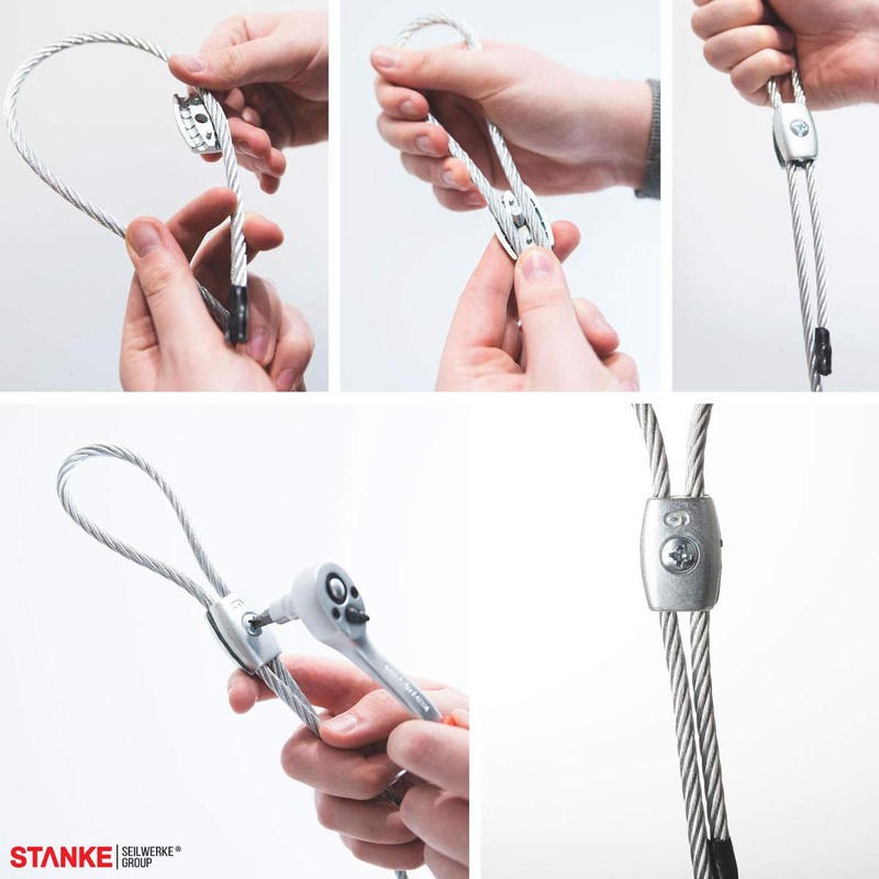 Seilwerk STANKE Wire Rope Clamp Egg-Shaped Wire Ropes Aluminium Silumin