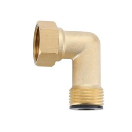 Garden Hose Elbow Connector,Thickening Solid Brass 90 Degree Hose Elbow For RV Water Hoses Residential Outdoor garden Faucets,3/4" FHT x 3/4" MHT (new 1pcs-90°)