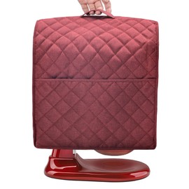 Cubierta mezcladora de soporte compatible con el mezclador Kitchenaid, se adapta a todos los modelos de cabezal inclinable y elevador de tazón con 3 bolsas organizadoras para accesorios. (Rojo oscuro,