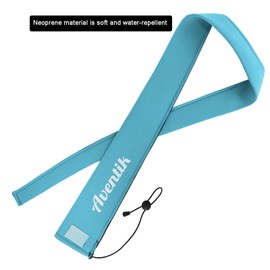 Aventik Rod Sleeve for Fishing Rods Neoprene Snag Resistant Floating Cover Fits 6-9ft Spinning Casting Trolling Rods (Blue+Air Vent, Length: 69''/1.75m)