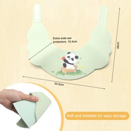 APOMOONS Children's Shower Cap, Baby Shower Cap Protective Shield, Hair Washing Aid Children, Hair Washing Child Protection, Adjustable Velcro Fastening, Waterproof Protection for Eyes, Nose and Ears