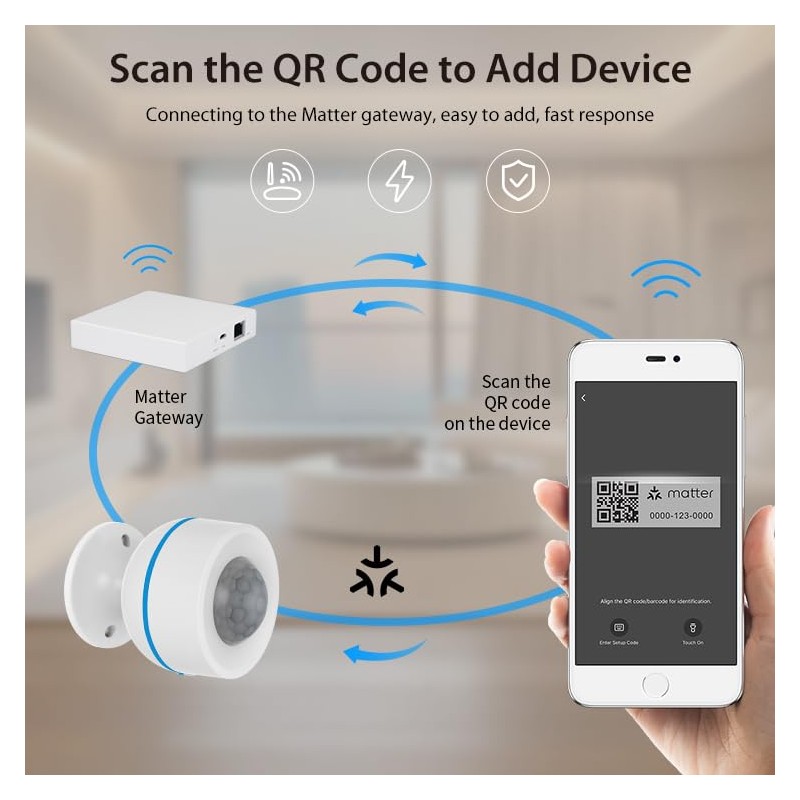 PHOVOLT Matte Motion Sensor - Intelligent Motion Sensor for Home