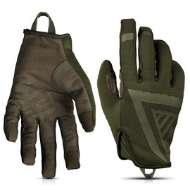 Glove Station The Impulse - Tactical Shooting Gloves for Men with Touchscreen Compatibility, Lightweight Design and Outstanding Grip for Outdoor, Sports, Motorcycle and Work - Green, Small Size