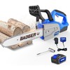 WILD BADGER POWER Electric Cordless Chainsaw 20v 12" Blue