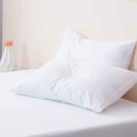 Sheet Story 100% Cotton Pillow Cases 2 Pack - 50x75cm Size, 400 Thread Count White Pillowcases 2 Pack - Classic, Soft and Silky Pillowcases With Extra Deep Inner Flap For Snug Fit