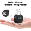 KENRONE Heart Metal Timer Lock, USB Rechargeable Timer Compact Padlock
