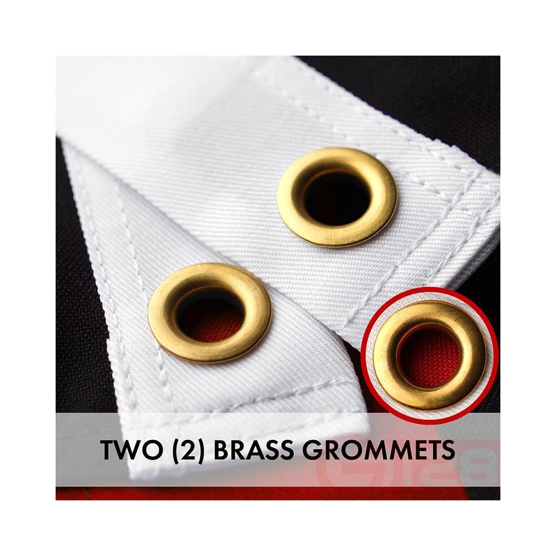 G128 Thin Red Line Flag 3x5 FT 2-Pack Embroidered Spun