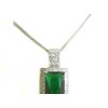 Sterling 925 Silver Large Modern Designer Emerald Cut Stone Set