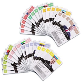 GOODS+GADGETS Tyranns & Despot Quartet - The Dictators Card Game The 32 Most Evil Leaders of History on Playing Cards (Red Edition)