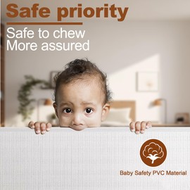 Retractable Baby Gate,Pet Proof Gate Indoor,Punchable/Latex,Mesh Baby Gate for Cats/Small Dogs,Child Safety Gate for Doorways,Stairs,Hallways,Indoor/Outdoor,33’ Tall,Extends up to 70' White