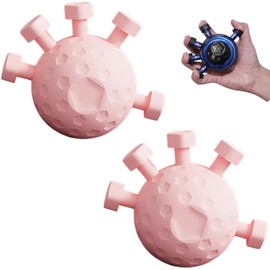 adzu Finger Training Ball, Finger Grip Strengthener, Grip Strengthener, Hand Strengthening Grip, Finger Power, Hand Grip, Hand Strengthening Tool, Forearm, Muscle Training (2 Light Pink)
