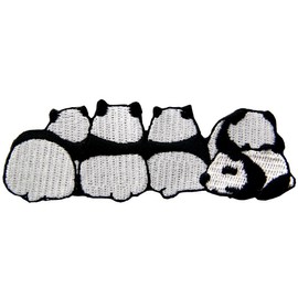Cute Panda Patch Embroidered Applique Iron On Sew On Emblem
