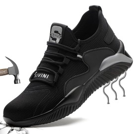 Safety Shoes Work Shoes S3 for Men Women with Steel Toe Cap Lightweight Work Shoes Women Safety Trainers Sporty Protective Shoes Safety Shoes Breathable Summer EU 36 - 46 EU, 797 black