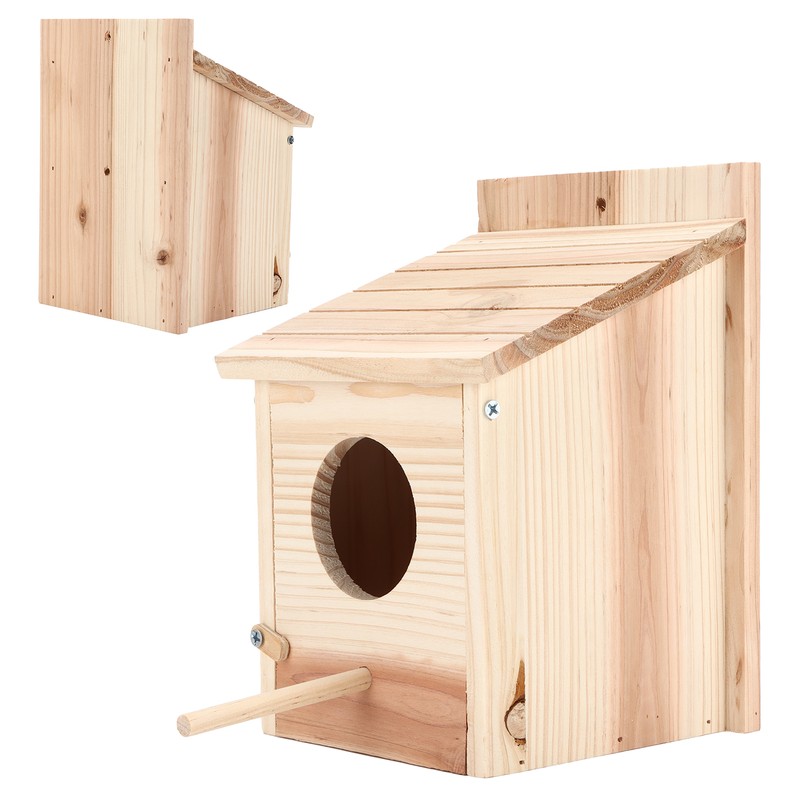 Innovative Wooden Birdhouse Natural and Safe DIY Outdoor Wooden Birdhouse
